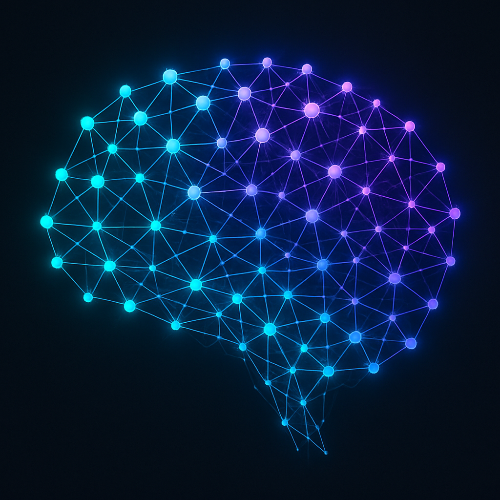 Abstract glowing neural network